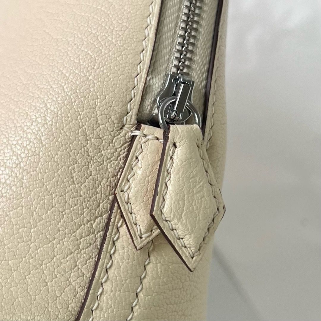 Hermes Bolide 1923 Mini Handmade Bag In Nata Chevre Mysore Leather - Image 6