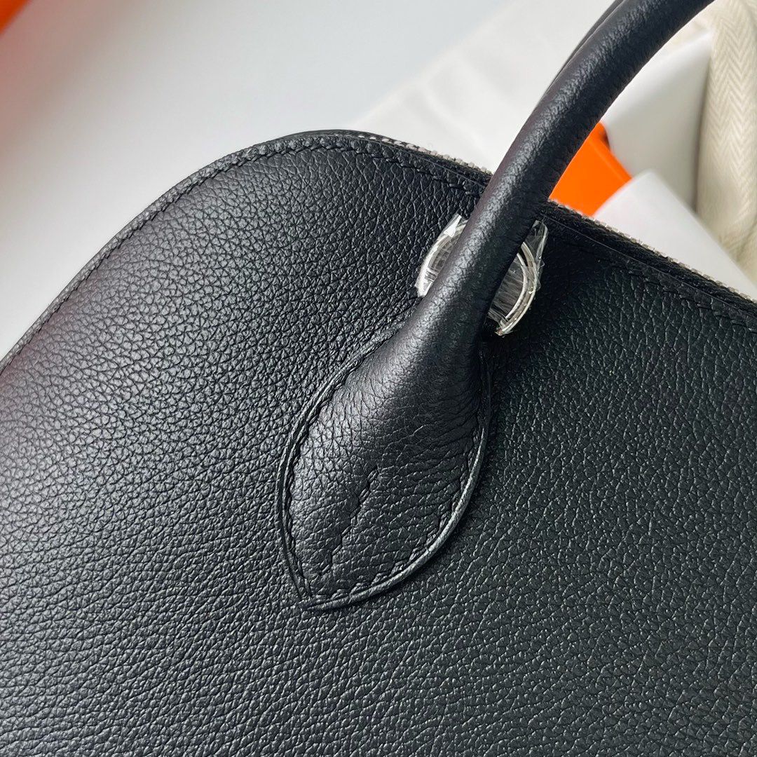 Hermes Bolide 1923 25 Handmade Bag In Black Evercolor Calfskin - Image 3