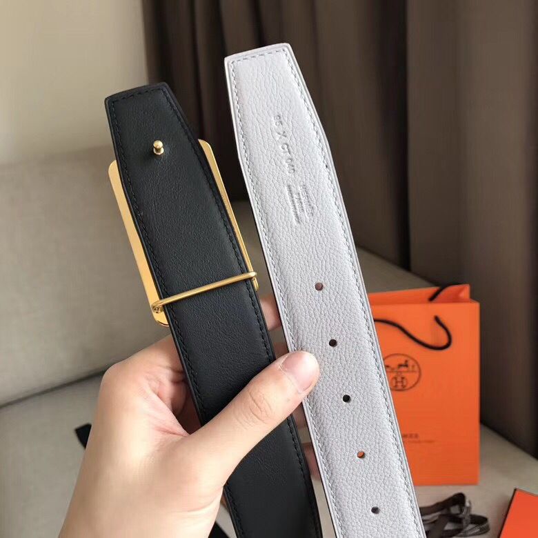 Hermes Officier Belt Buckle & White 38MM Strap - Image 4