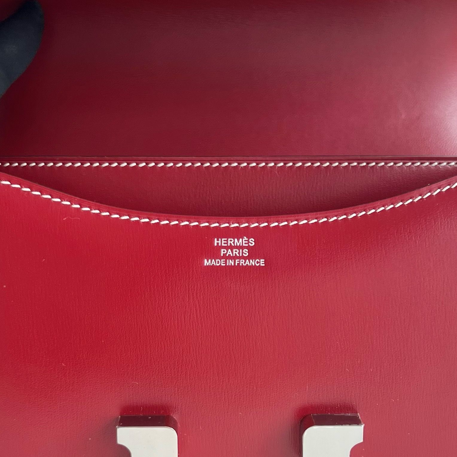 Hermes Constance 18 Handmade Bag in Rouge Piment Box Calfskin - Image 8