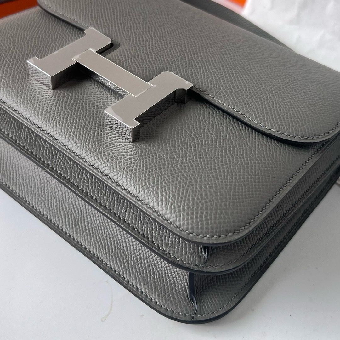 Hermes Constance 18 Handmade Bag In Gris Meyer Epsom Calfskin - Image 5