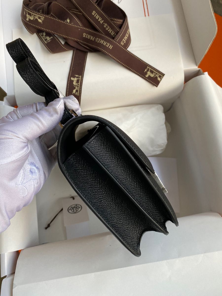 Hermes Constance 18 Handmade Bag In Black Epsom Calfskin - Image 4