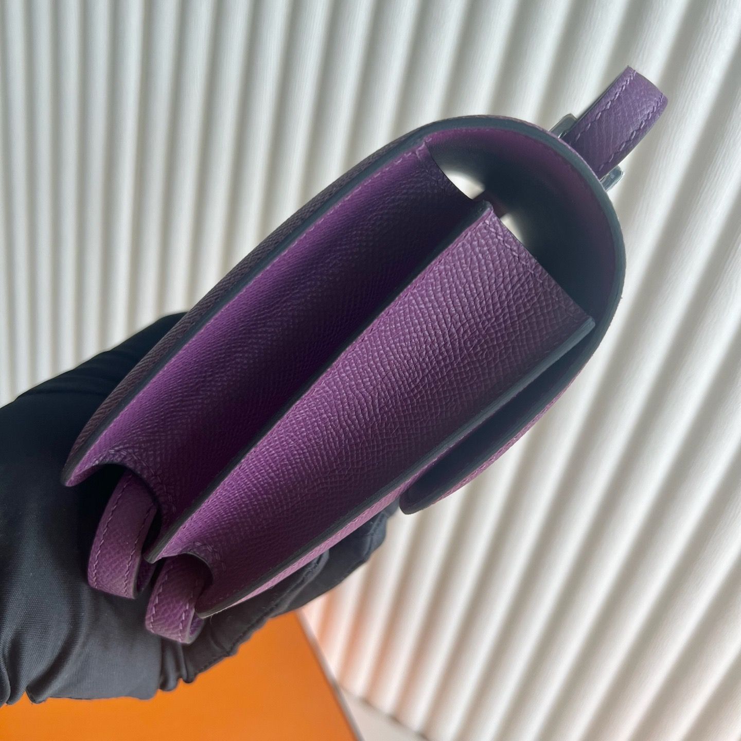 Hermes Constance 18 Handmade Bag in Raisin Epsom Calfskin - Image 10