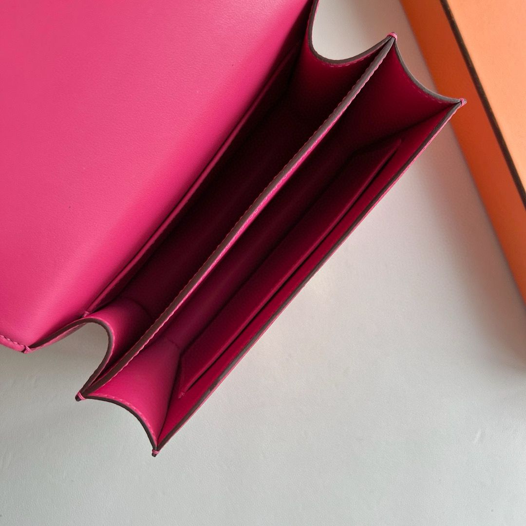 Hermes Constance 18 Handmade Bag in Rose Tyrien Epsom Calfskin - Image 5