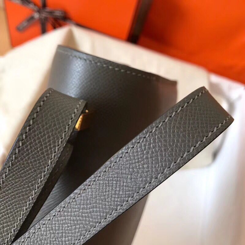 Hermes Constance 24 Handmade Bag In Ardoise Epsom Leather - Image 9