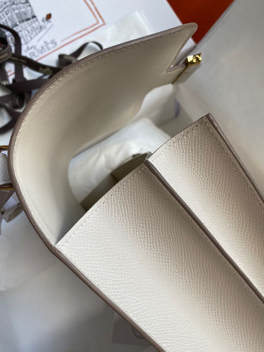 Hermes Constance 24 Handmade Bag In Craie Epsom Calfskin - Image 10