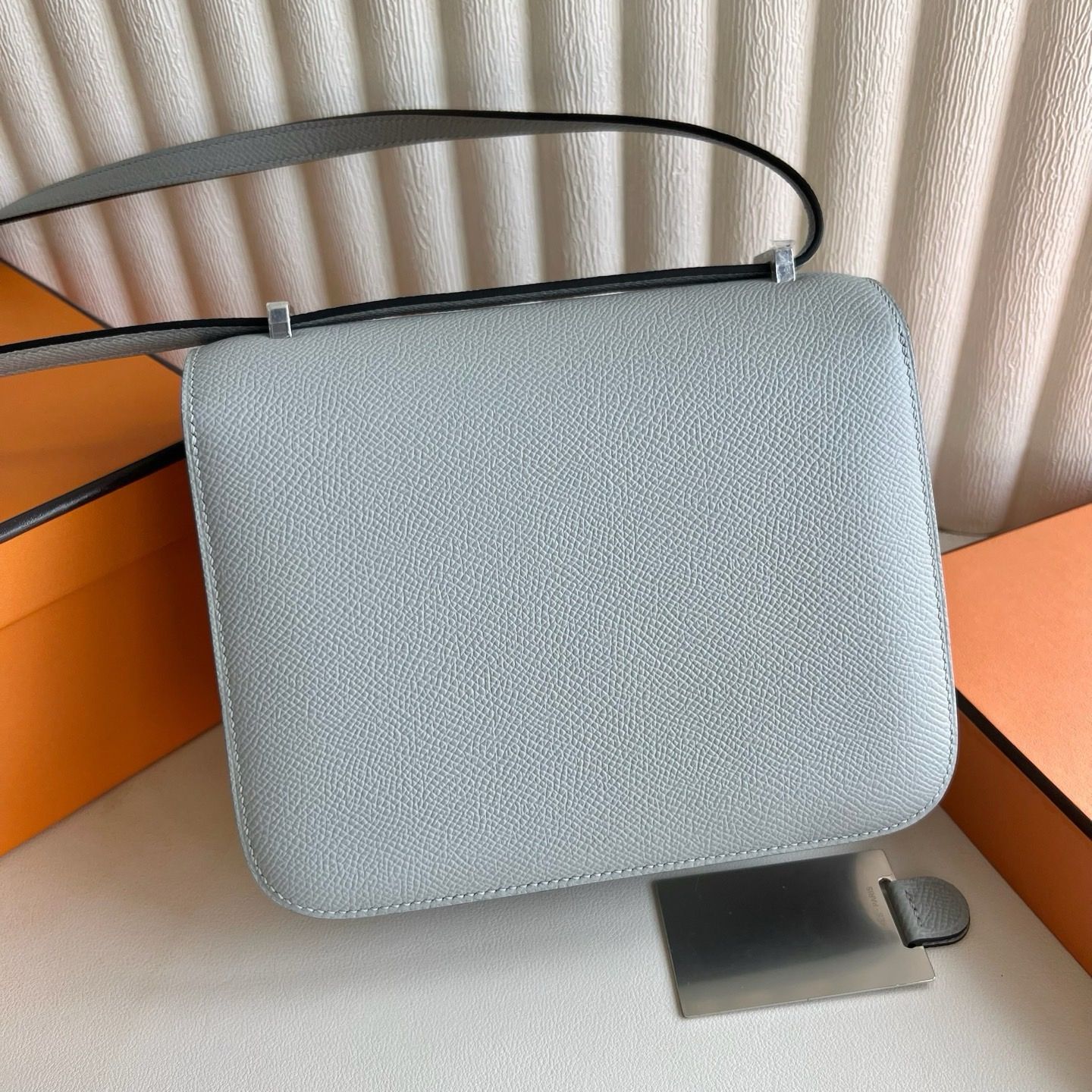 Hermes Constance 1-18 Mirror Bag in Blue Glacier Epsom Calfskin - Image 5