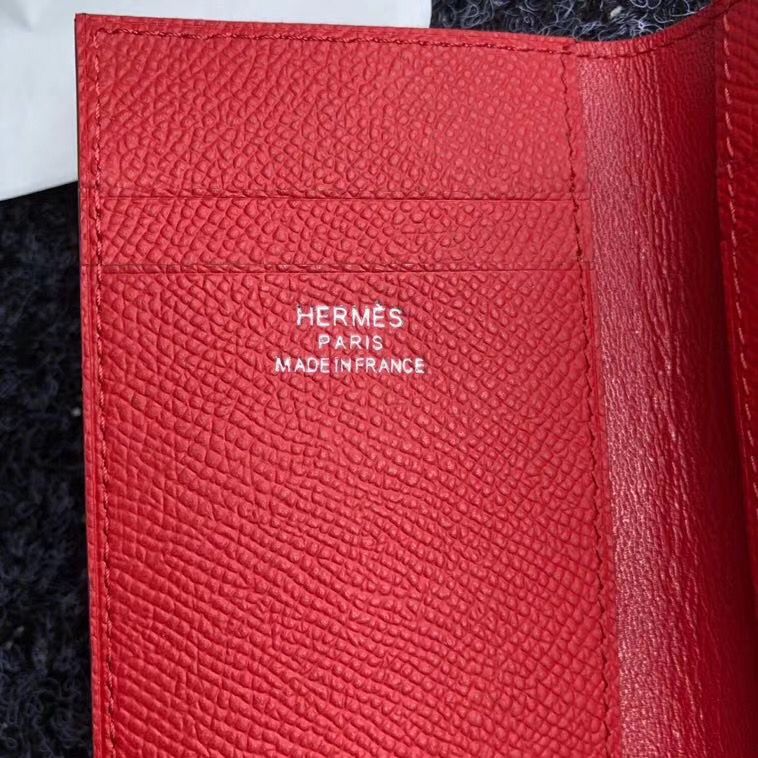 Hermes MC² Euclide Card Holder In Red Epsom Leather - Image 4