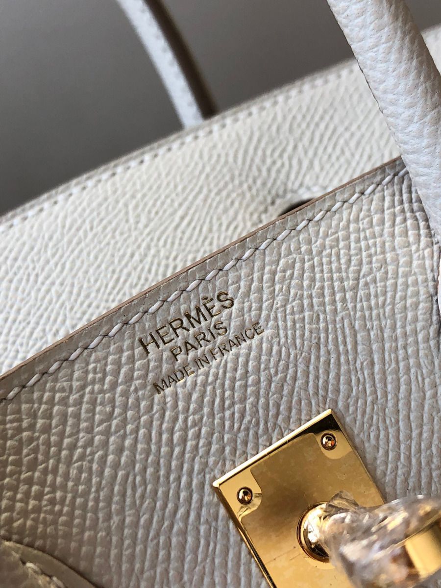Hermes Birkin 25 Sellier Handmade Bag In Craie Epsom Calfskin - Image 7