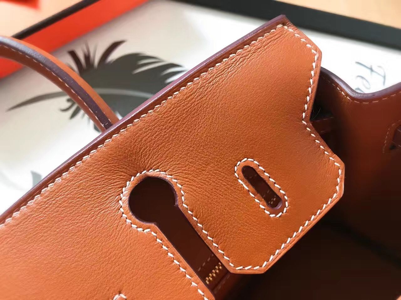 Hermes Birkin 25 Handmade Bag In Gold Swift Leather - Image 7