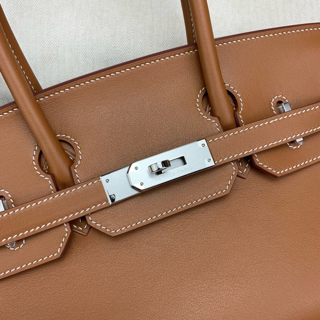 Hermes Shoulder Birkin Light 29 Bag in Gold Swift Calfskin - Image 3