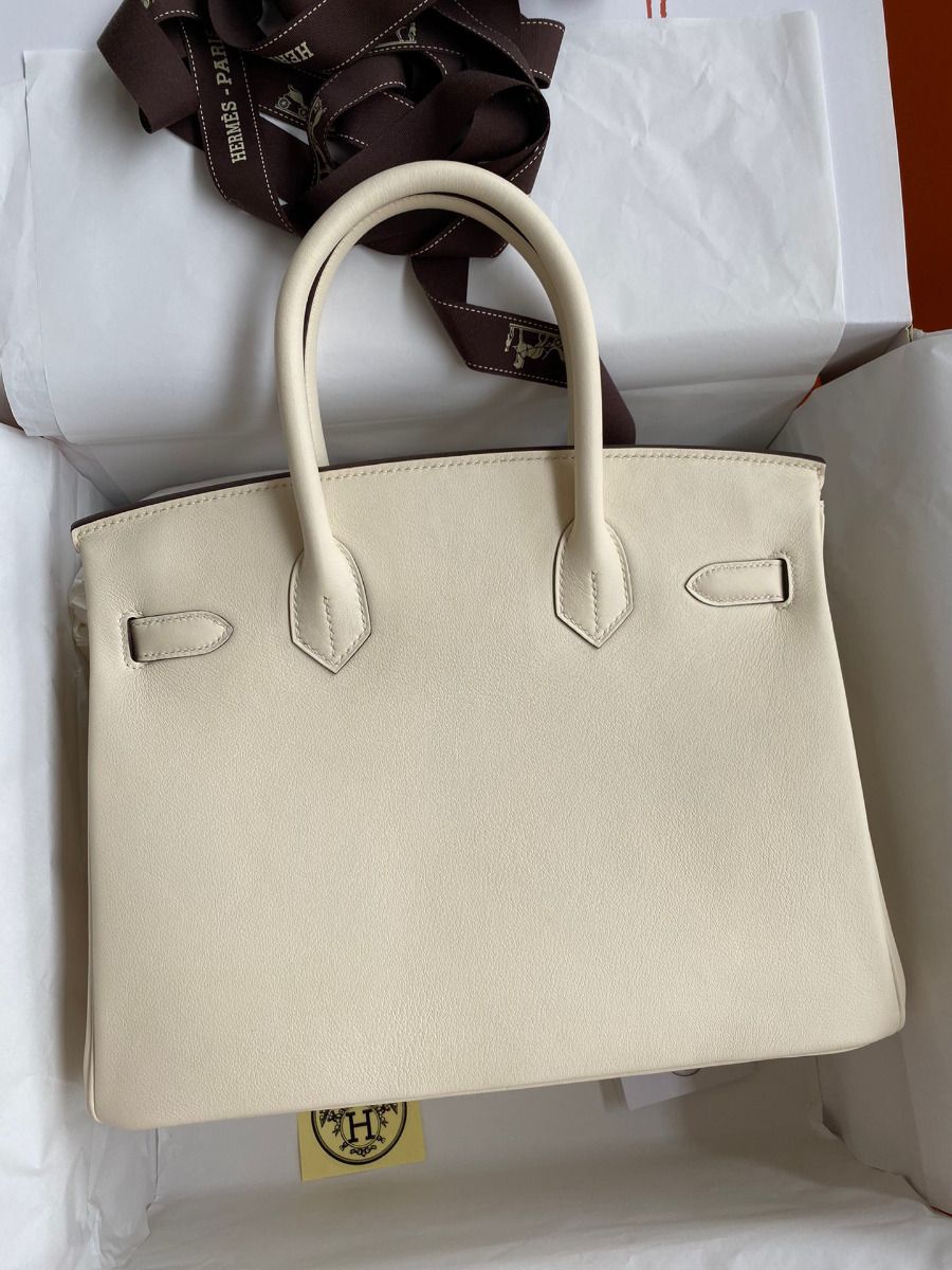 Hermes Birkin 30 Retourne Handmade Bag In Nata Swift Leather - Image 3