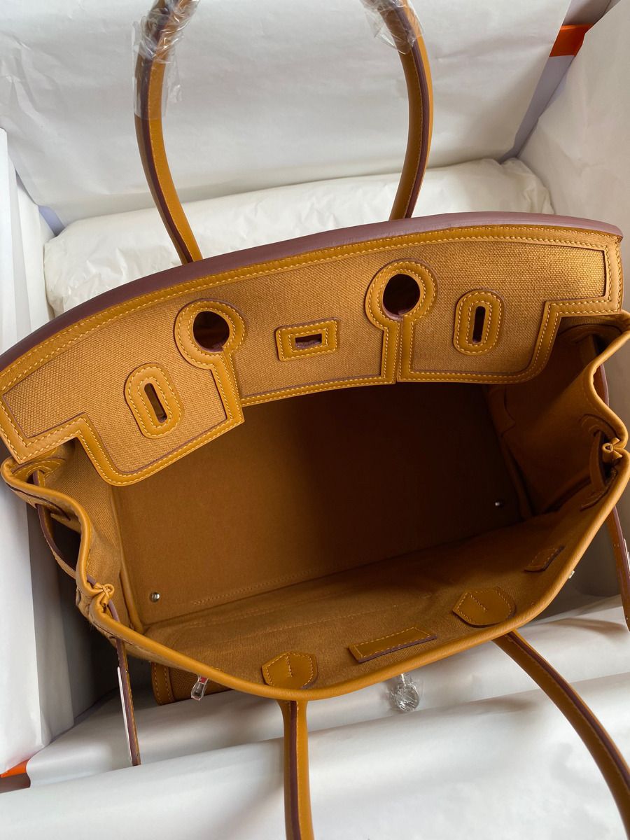 Hermes Cargo Birkin 35cm Limited-edition Bag In Sesame Canvas - Image 8