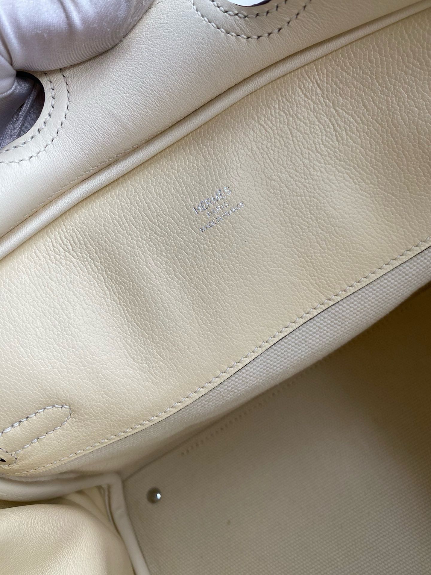 Hermes Birkin Cargo 25 Bag in Craie Toile and Swift Leather - Image 6