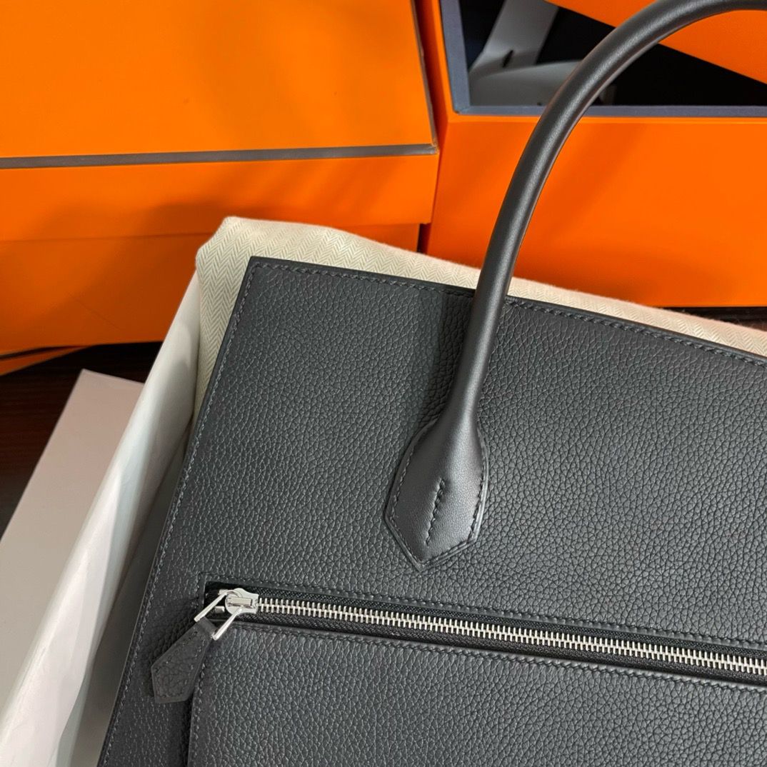 Hermes Birkin 30 en Desordre Bag in Black Swift and Clemence Leather - Image 7