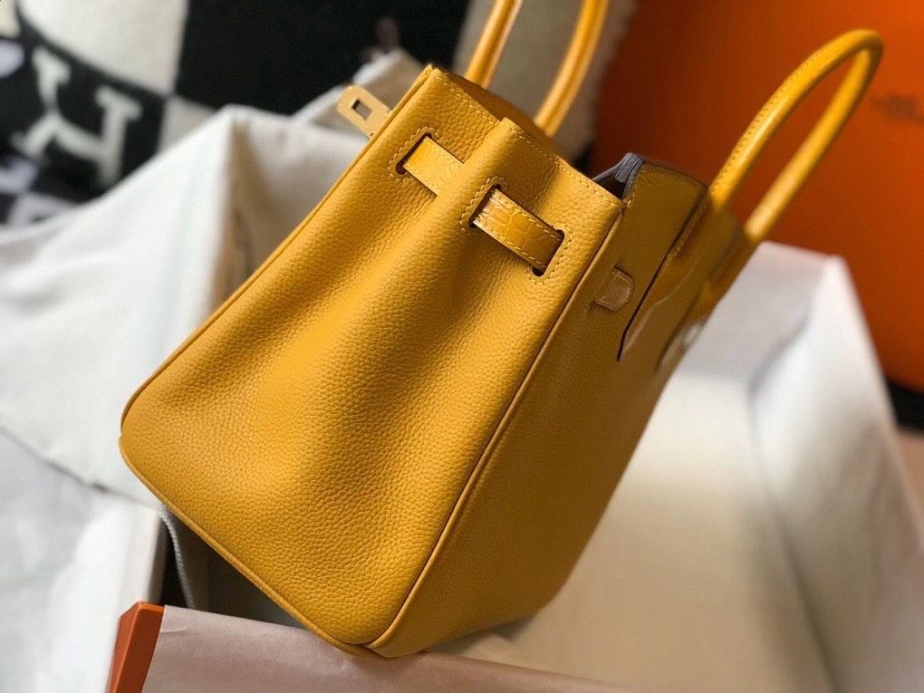 Hermes Touch Birkin 30cm Limited Edition Yellow Bag - Image 6