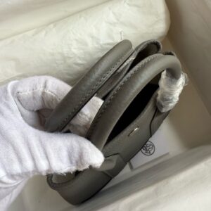 Hermes Neo Garden Party 23 Handmade Bag in Gris Meyer Clemence Leather