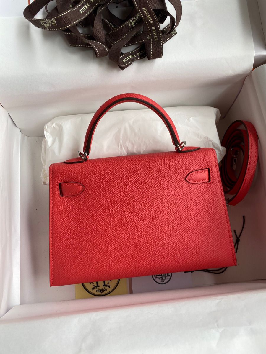 Hermes Kelly Mini II Sellier Handmade Bag In Piment Epsom Calfskin - Image 3