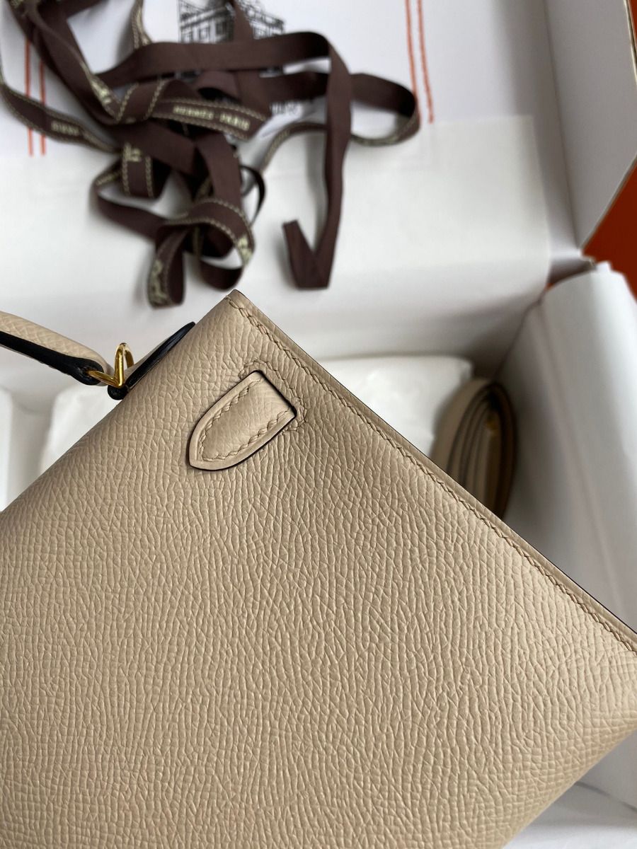 Hermes Kelly Mini II Sellier Handmade Bag In Trench Epsom Calfskin - Image 6