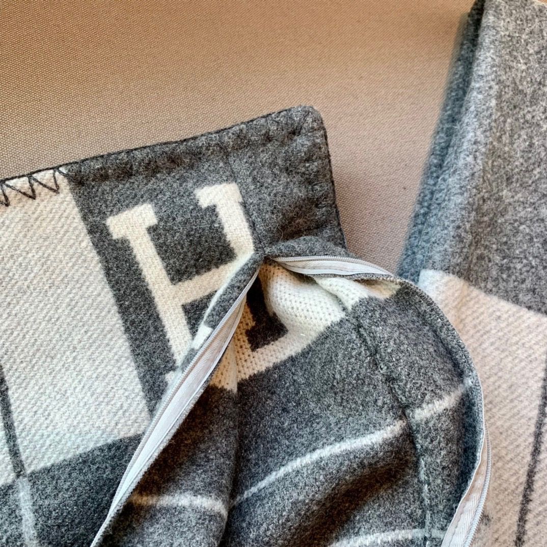 Hermes Grey Small Avalon III Pillow Cover - Image 9