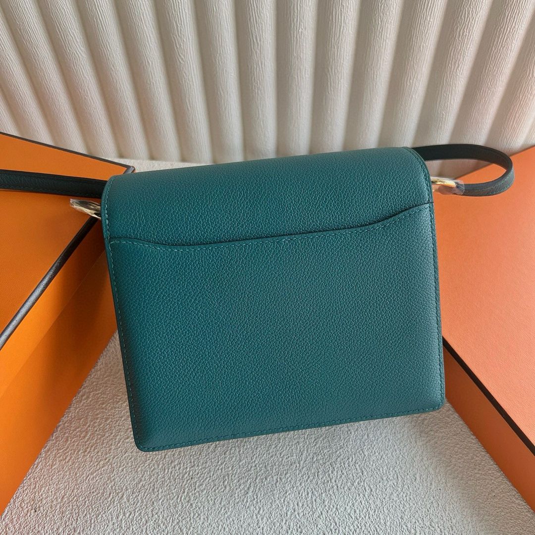 Hermes Roulis Mini 18 Bag in Vert Bosphore Evercolor Calfskin - Image 10