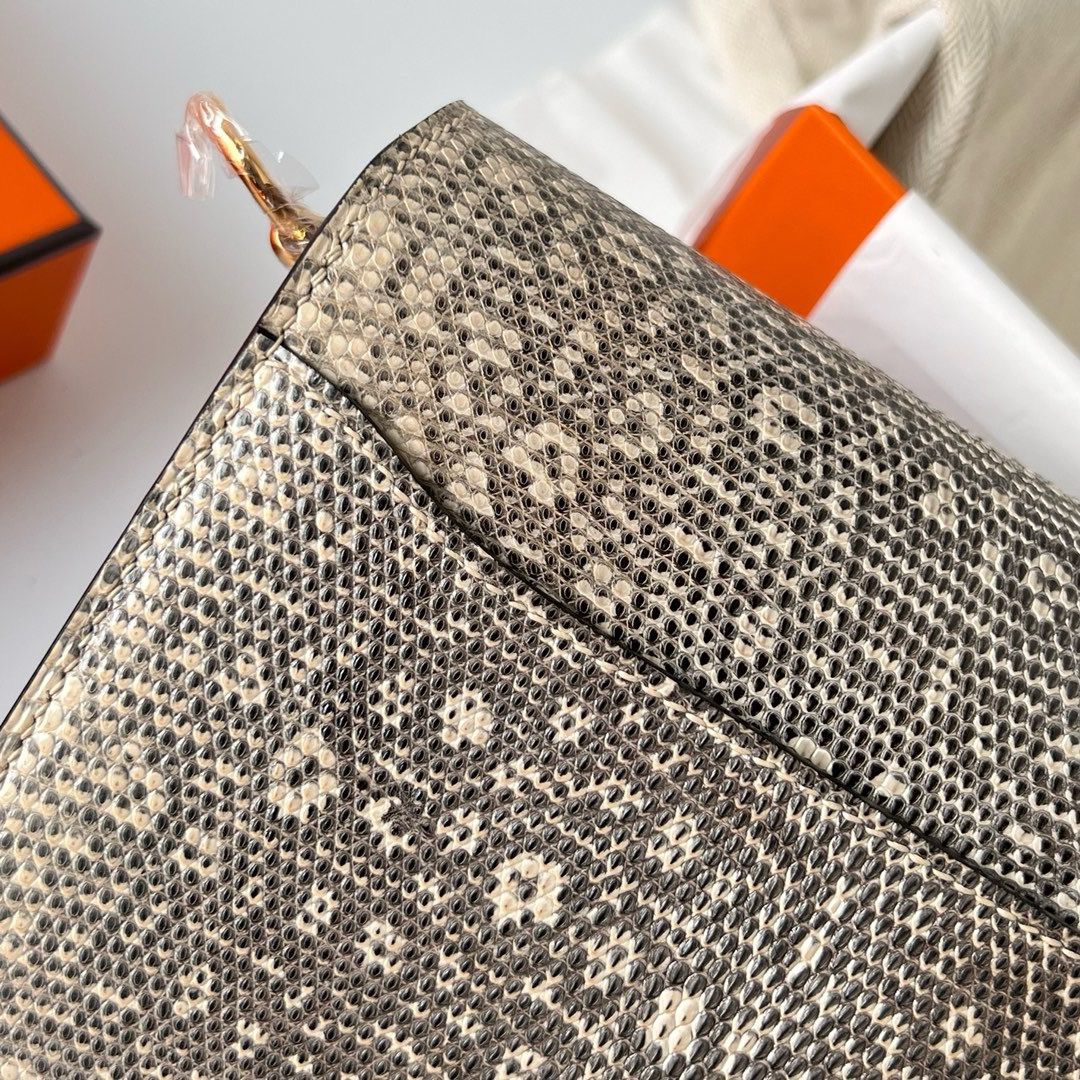Hermes Roulis Mini 18 Bag in Ombre Lizard Leather - Image 4