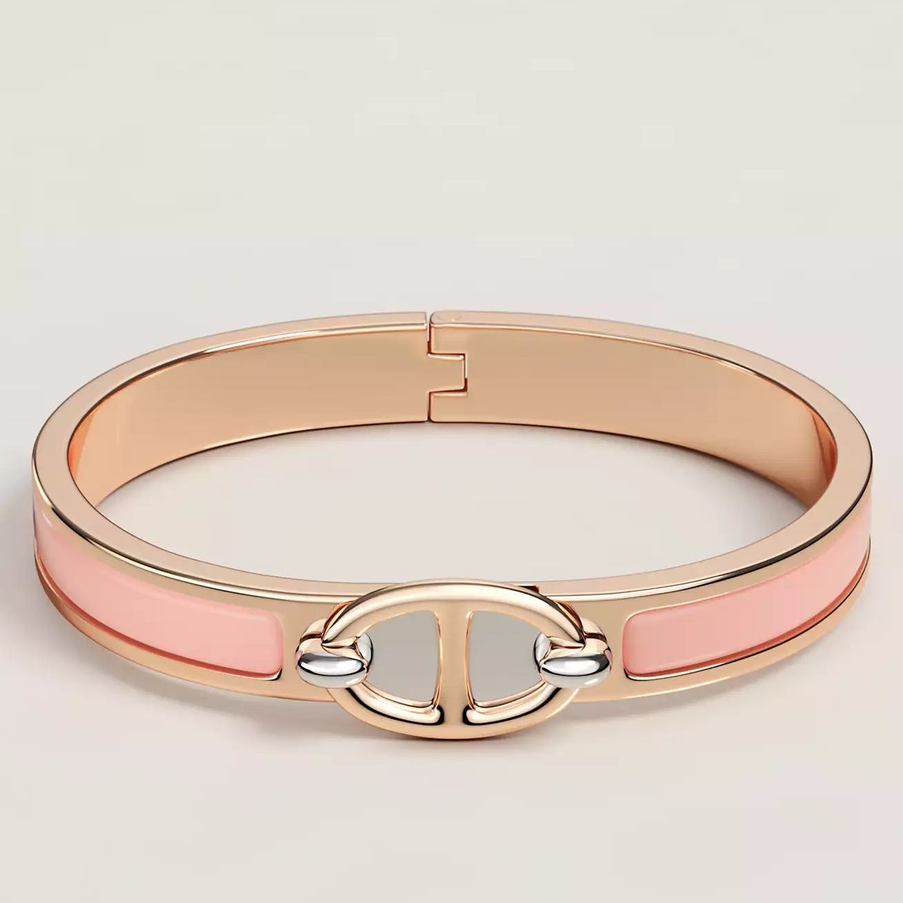 Hermes Pink Mini Clic Chaine d'Ancre Bracelet - Image 3