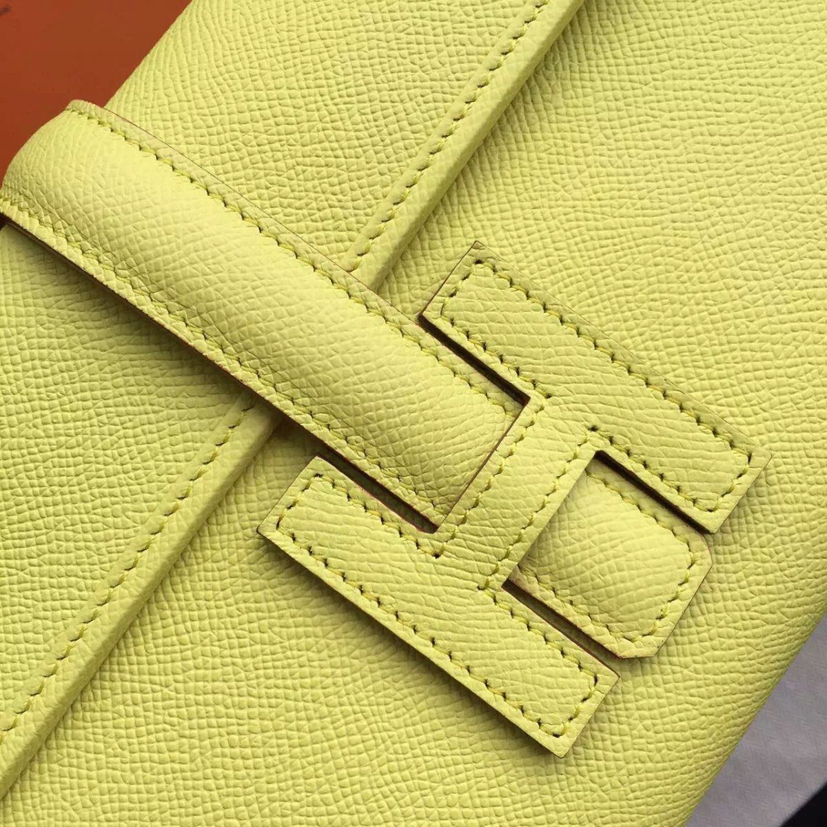 Hermes Jige Elan 29 Clutch Bag In Yellow Epsom Calfskin - Image 4