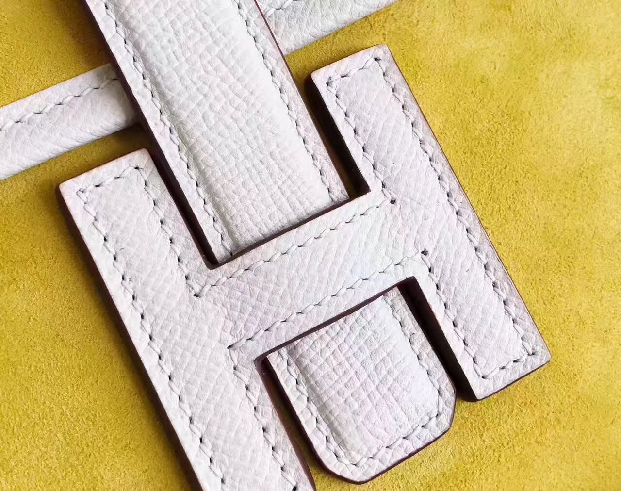 Hermes Jige Elan 29 Clutch In Yellow Suede Calfskin - Image 3