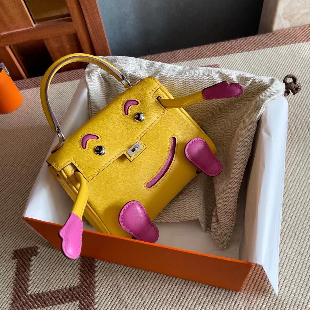 Hermes Kelly Doll Quelle Idole Bag in Jaune Ambre Swift Calfskin - Image 6