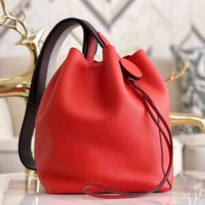 Hermes Licol 17cm Bag In Red Evercolor Calfskin