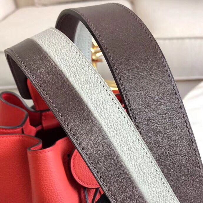 Hermes Licol 17cm Bag In Red Evercolor Calfskin - Image 8