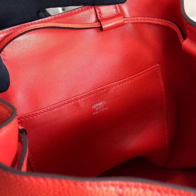 Hermes Licol 17cm Bag In Red Evercolor Calfskin - Image 9