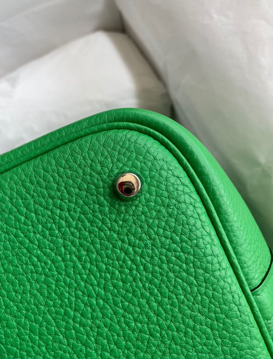 Hermes Picotin Lock 22 Handmade Bag in Bamboo Clemence Leather - Image 9