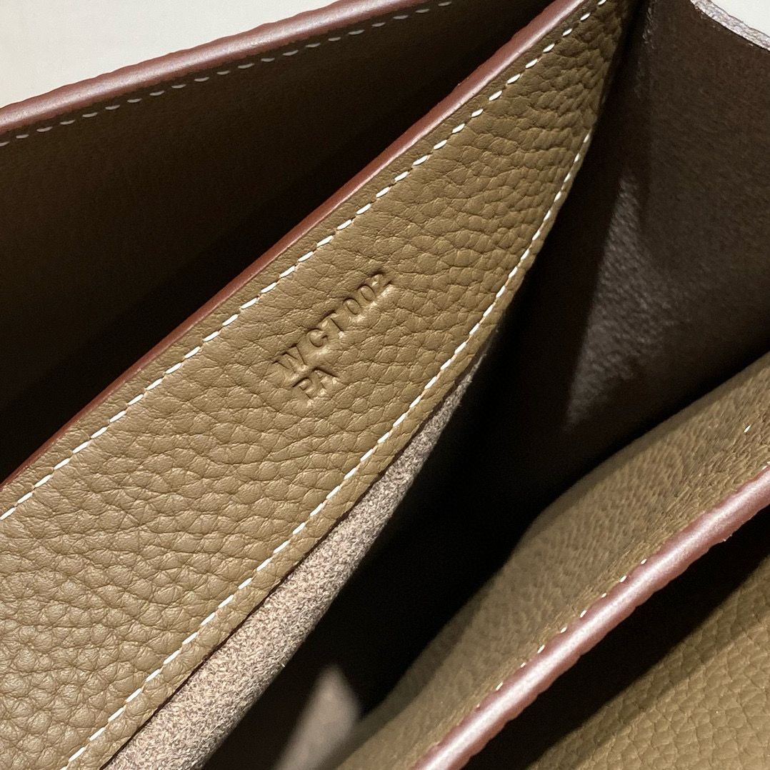 Hermes Sac a Depeches 38 Briefcase in Taupe Clemence Leather - Image 8