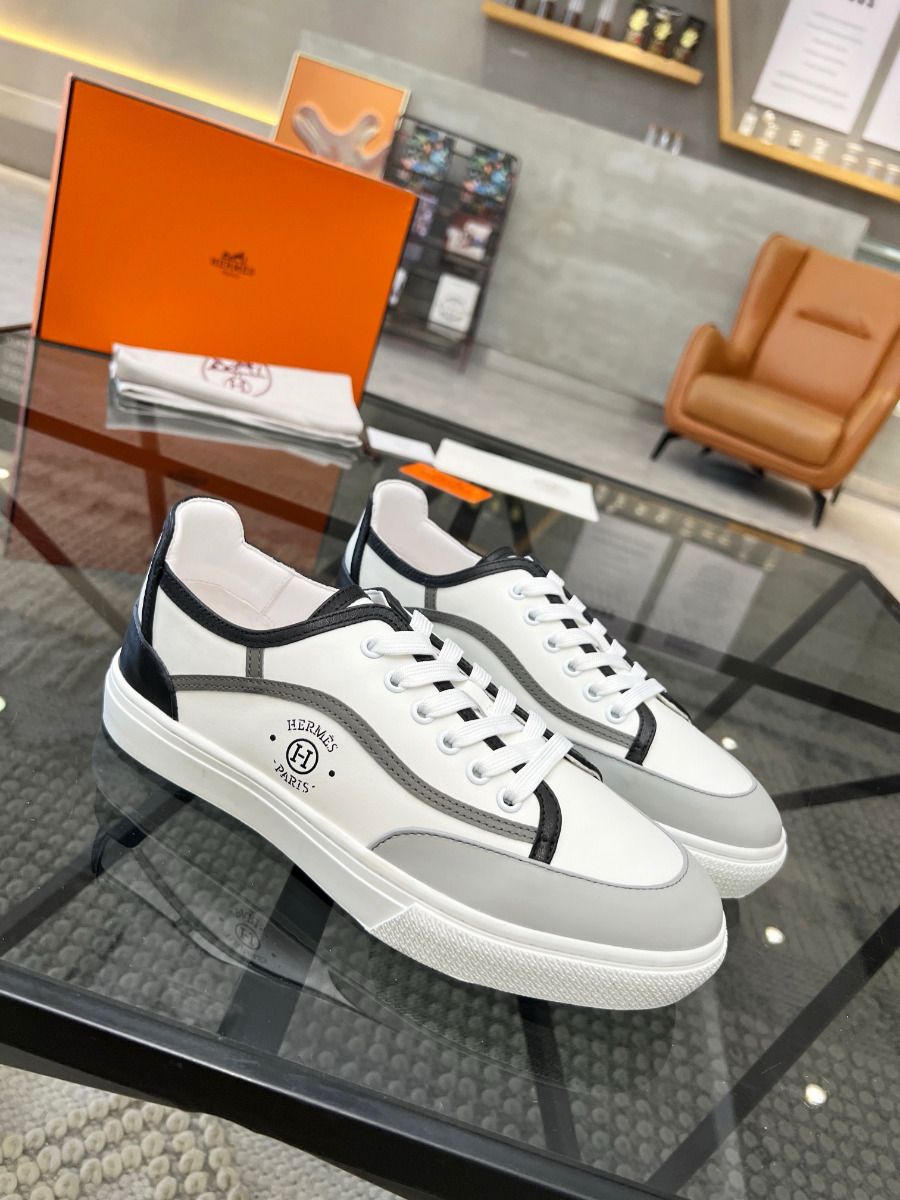 Hermes Men's Get Sneakers in Multicolour Calfskin - Image 4