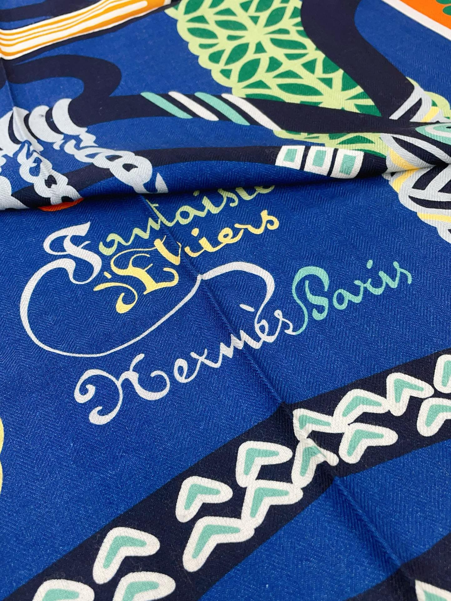 Hermes Multicolore Fantaisie d'Etriers Shawl 140 - Image 7