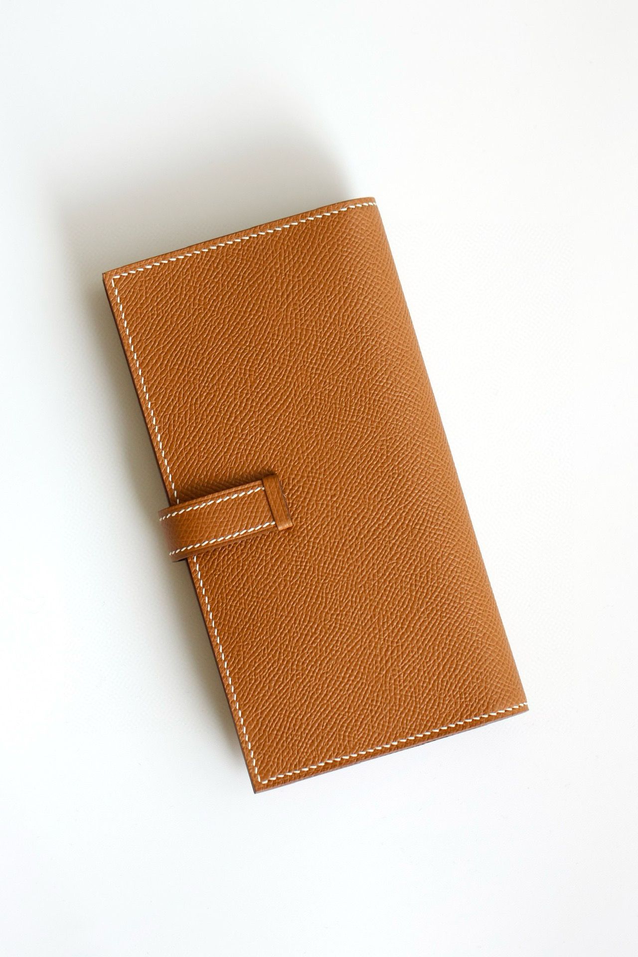 Hermes Bearn Long Handmade Wallet in Gold Epsom Calfskin - Image 10