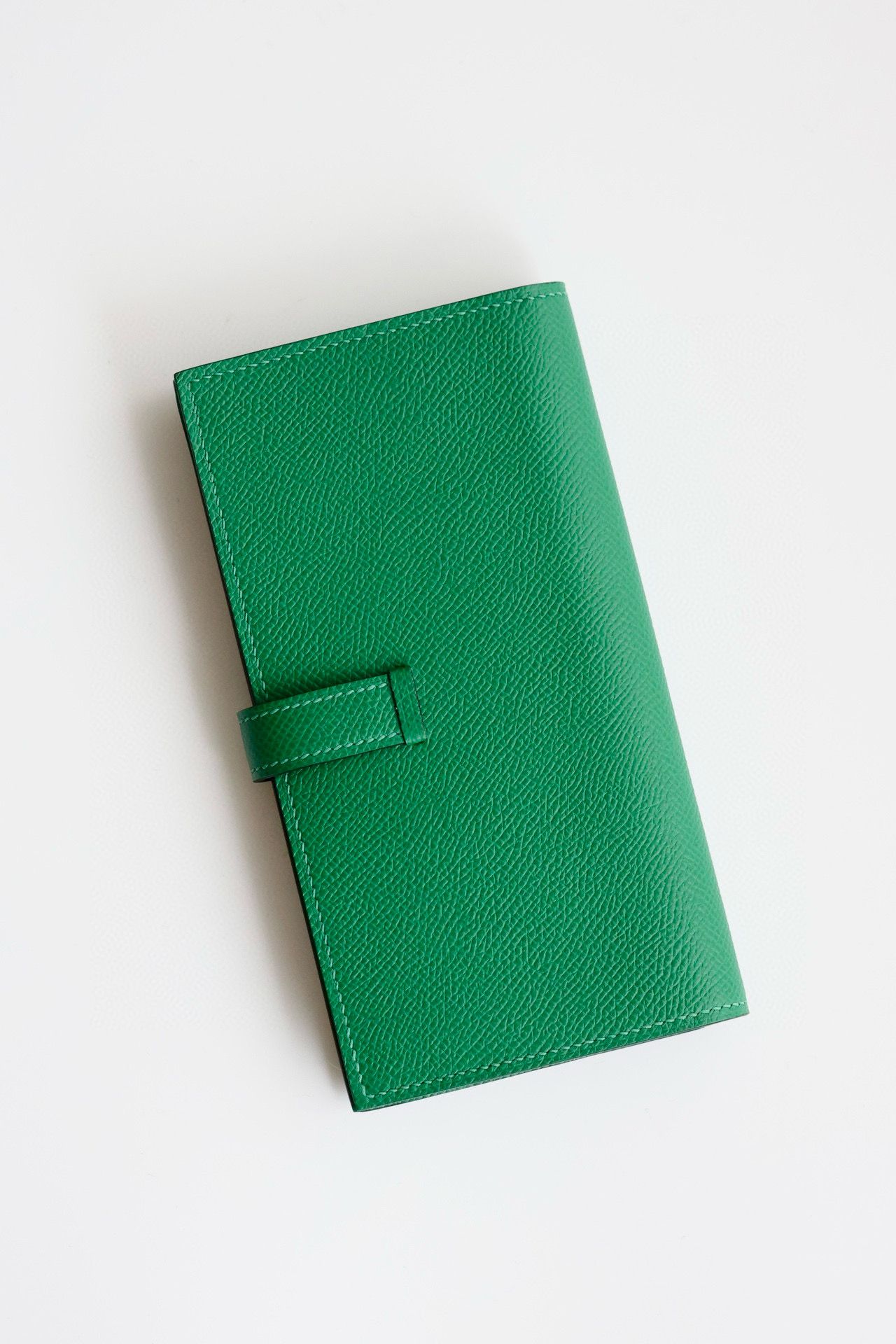 Hermes Bearn Long Handmade Wallet in Vert Vertigo Epsom Calfskin - Image 10