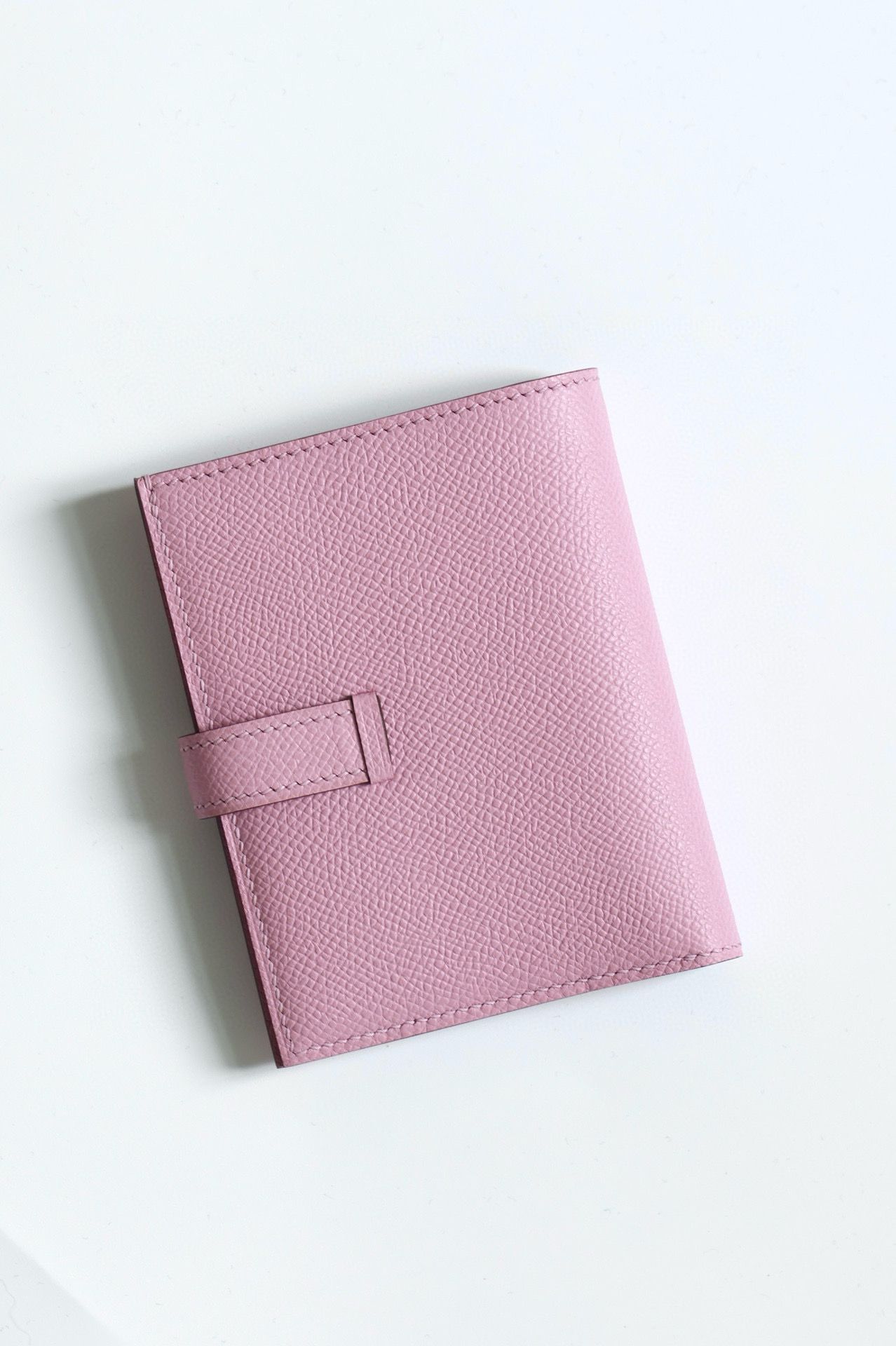Hermes Bearn Compact Handmade Wallet in Mauve Sylvestre Epsom Calfskin - Image 10