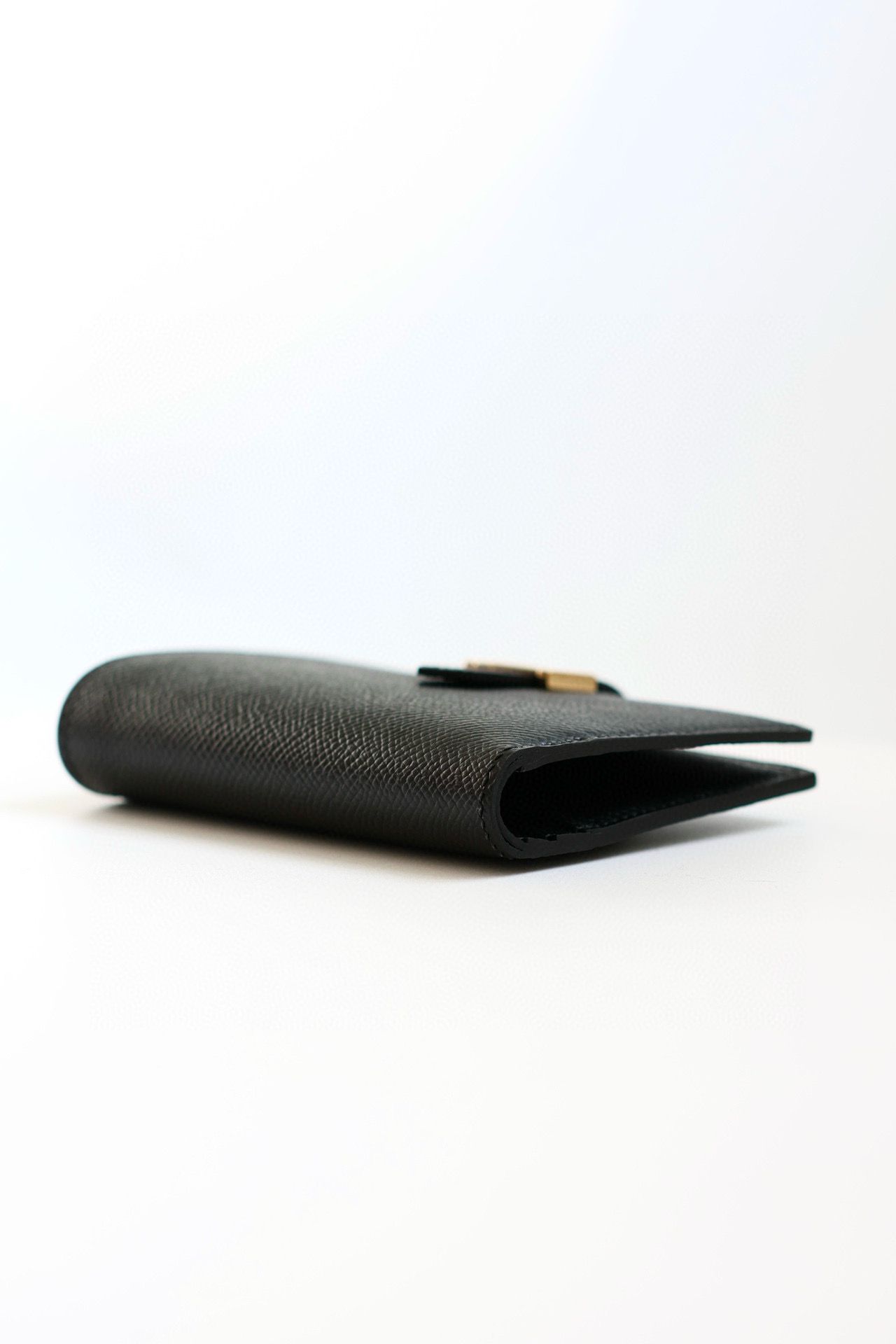 Hermes Bearn Compact Handmade Wallet in Black Epsom Calfskin - Image 9