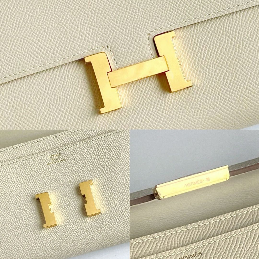 Hermes Constance To Go Wallet in Craie Epsom Calfskin - Image 10