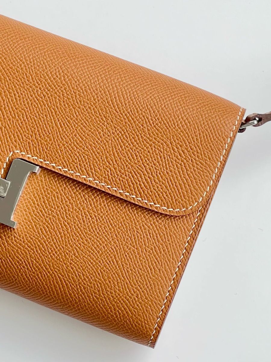 Hermes Constance To Go Wallet in Gold Epsom Calfskin - Image 7
