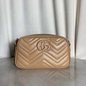 Gucci Beige GG Marmont Small Shoulder Bag