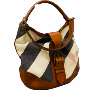 Burberry Camel Mega Check Bag