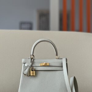 Kelly 25 Togo Gris Perle(80) Gold Hardware