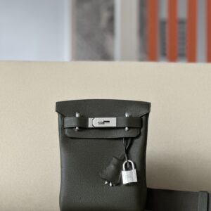 Birkin Hac a Dos PM Backpack Togo Vert Gris (C6) Palladium Hardware