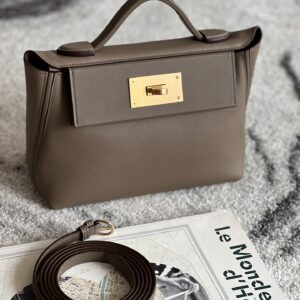 2424 Mini 21 Evercolor And Swift Etoupe (18) Gold Hardware